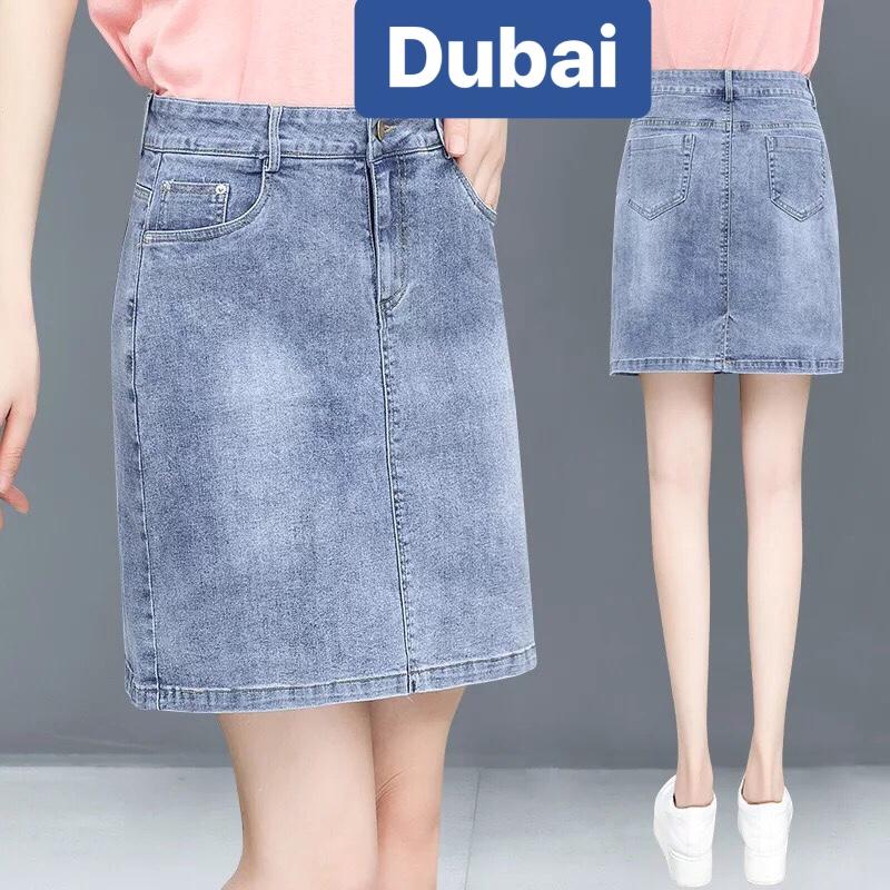 CHÂN VÁY JEAN CHẤT BÒ HOT TREND HÀN QUỐC CAO CẤP DB-4002 - DUBAI FASHION