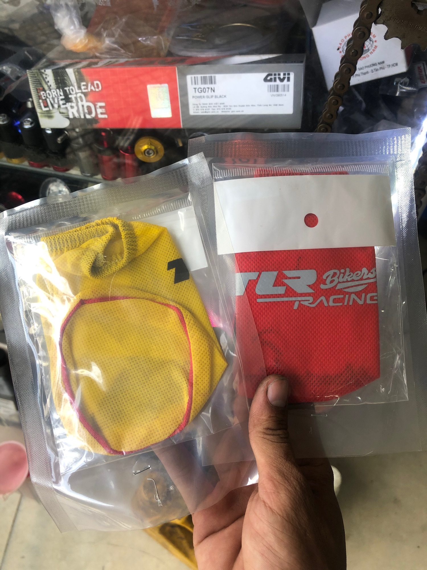lọc trụ k&n áo mưa