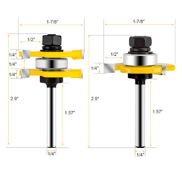 Mũi phay ghép ván sàn mũi soi ghép ván gỗ dày 13-19mm, chất lượng sản phẩm đảm bảo và cam kết hàng đúng như mô tả