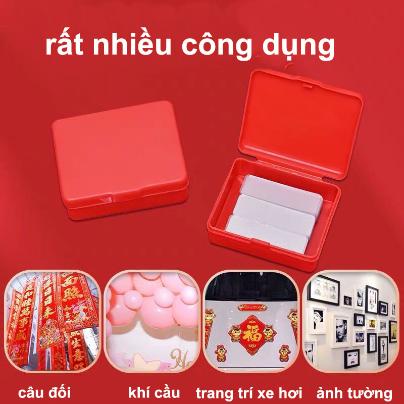 Box of 60 transparent double-sided stickers