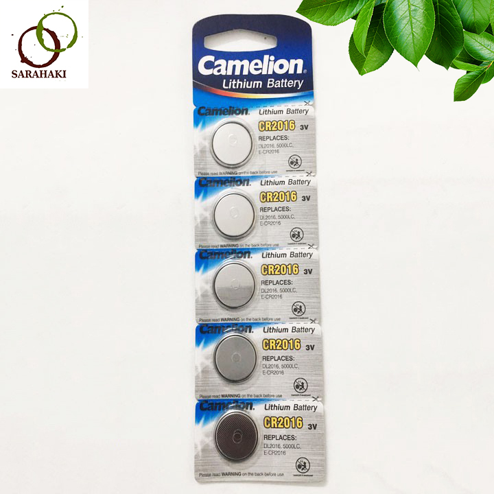 Combo 5 viên Pin CR2016 Camelion Lithium 3V chính hãng