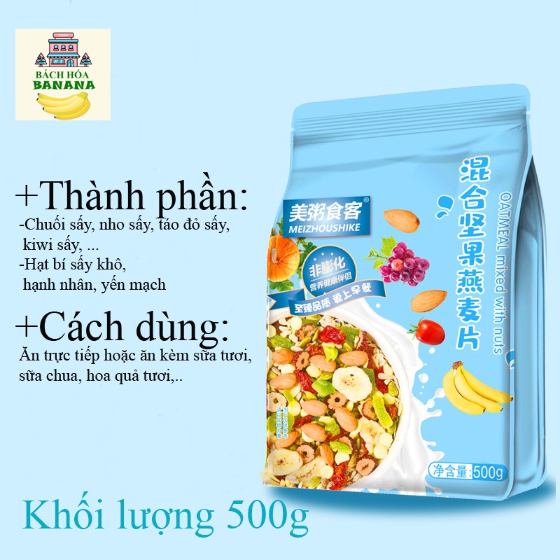 Ngũ cốc sữa chua mix hoa quả sấy
