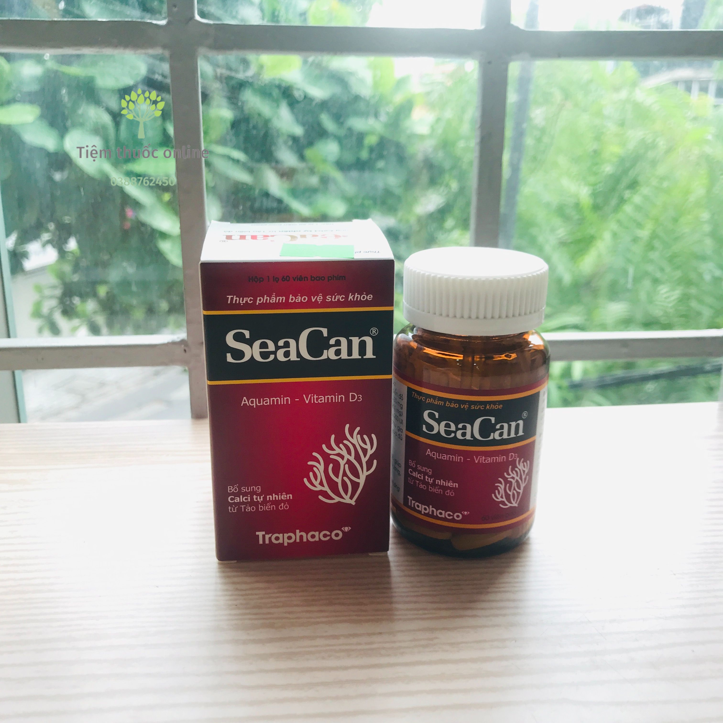Seacan- canxi tảo biển đỏ - Lọ 60 viên