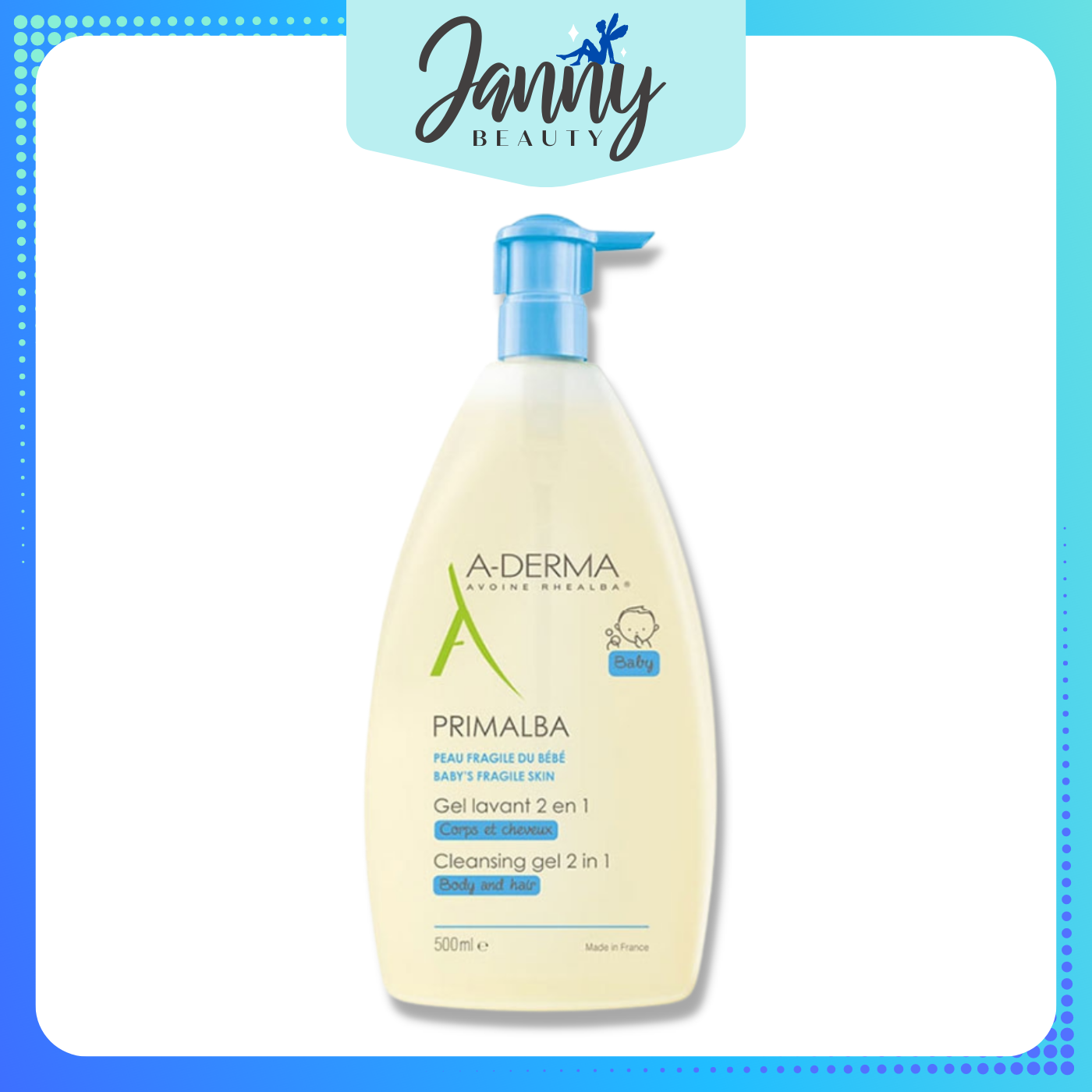 Hàng XT A-Derma Gel Tắm Gội Hằng Ngày Cho Bé Primalba Cleansing Gel 2 in 1