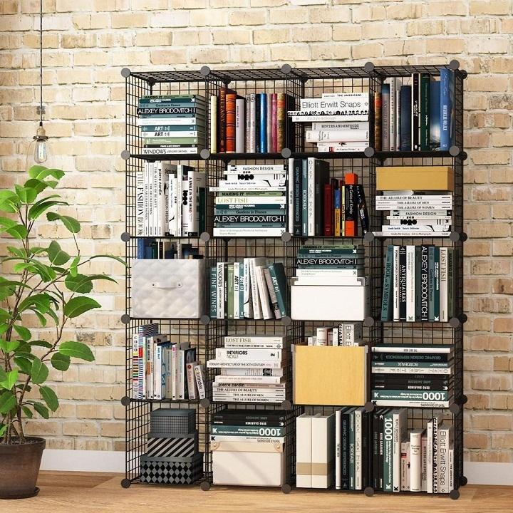 Kệ - kệ sách – kệ ghép lưới sắt - 20 ô