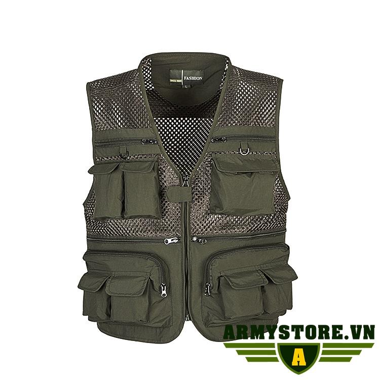 [HCM]Áo ghi lê nam Áo Gile Lưới Áo Gile lính Áo Khoác ghi lê Lính áo ghi lê phóng viên