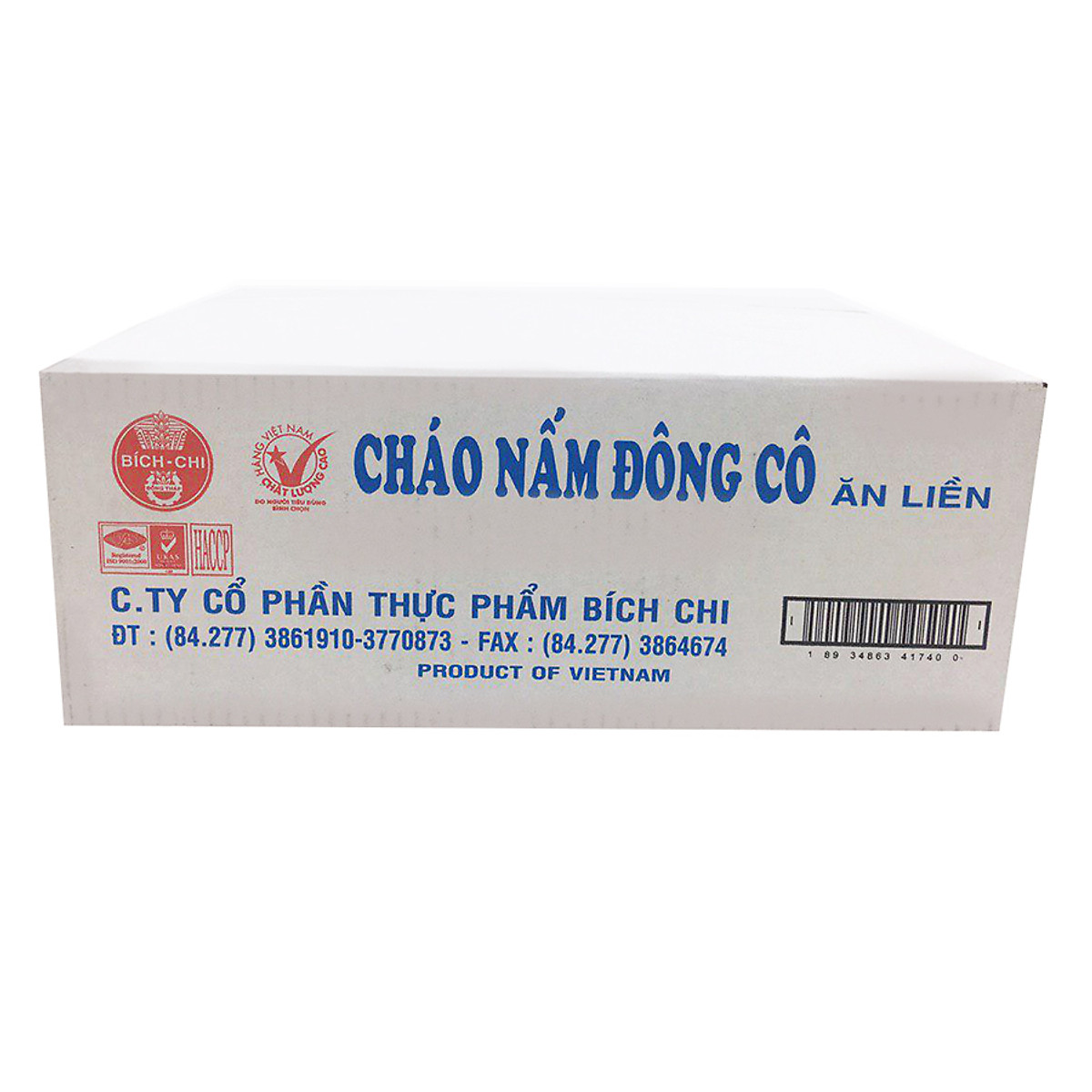 THÙNG CHÁO CHAY NẤM ĐÔNG CÔ 50 GÓI- 70GRAM
