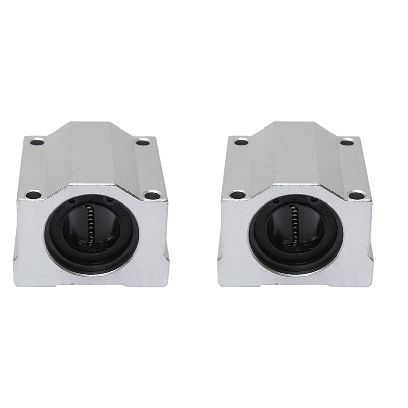 HiPicco SCS20UU Linear Motion Bearing Slide Blocks - 20mm Pillow Block For CNC, 3D Printer Rails | 4 Pack