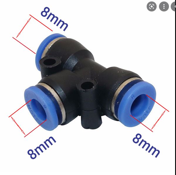 Bộ 2 nối chữ t nhựa pu 8mm