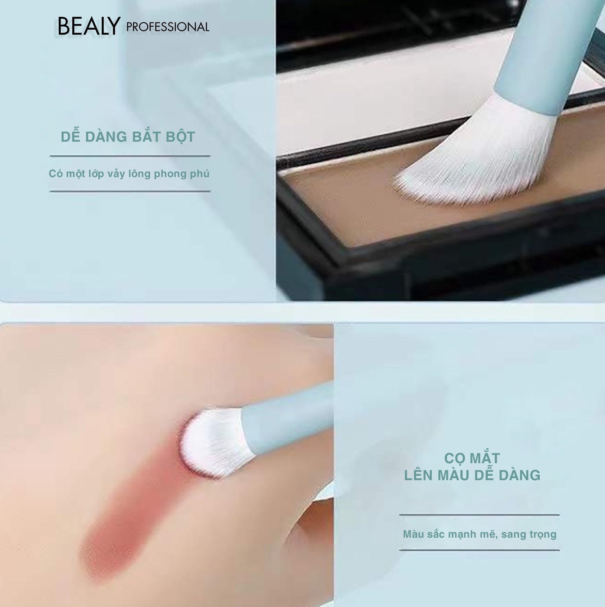 BỘ CỌ TRANG ĐIỂM CÁ NHÂN 12C CÁN TRẮNG CỔ XANH NGỌC BEALY