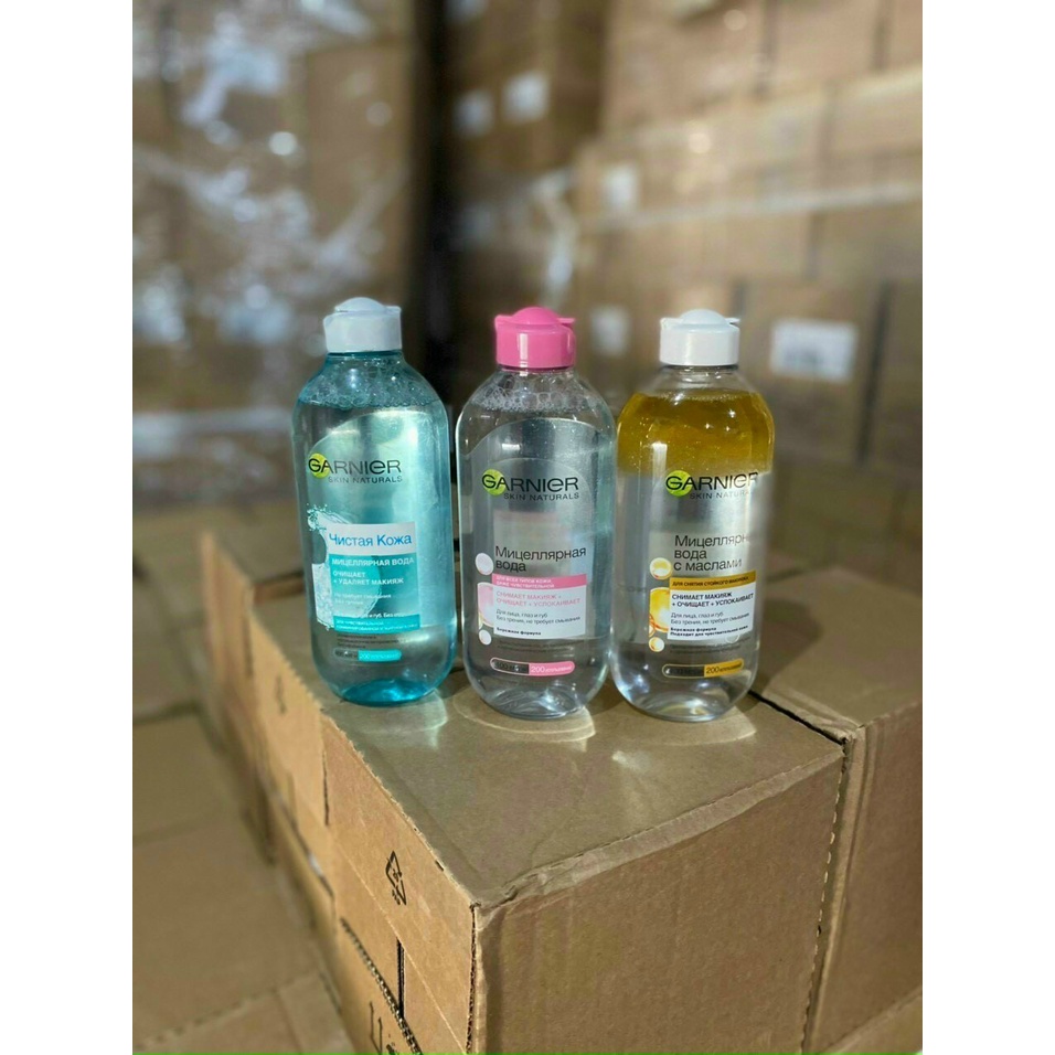 Nước tẩy trang cho da dầu mụn micellar water garnier 400ml