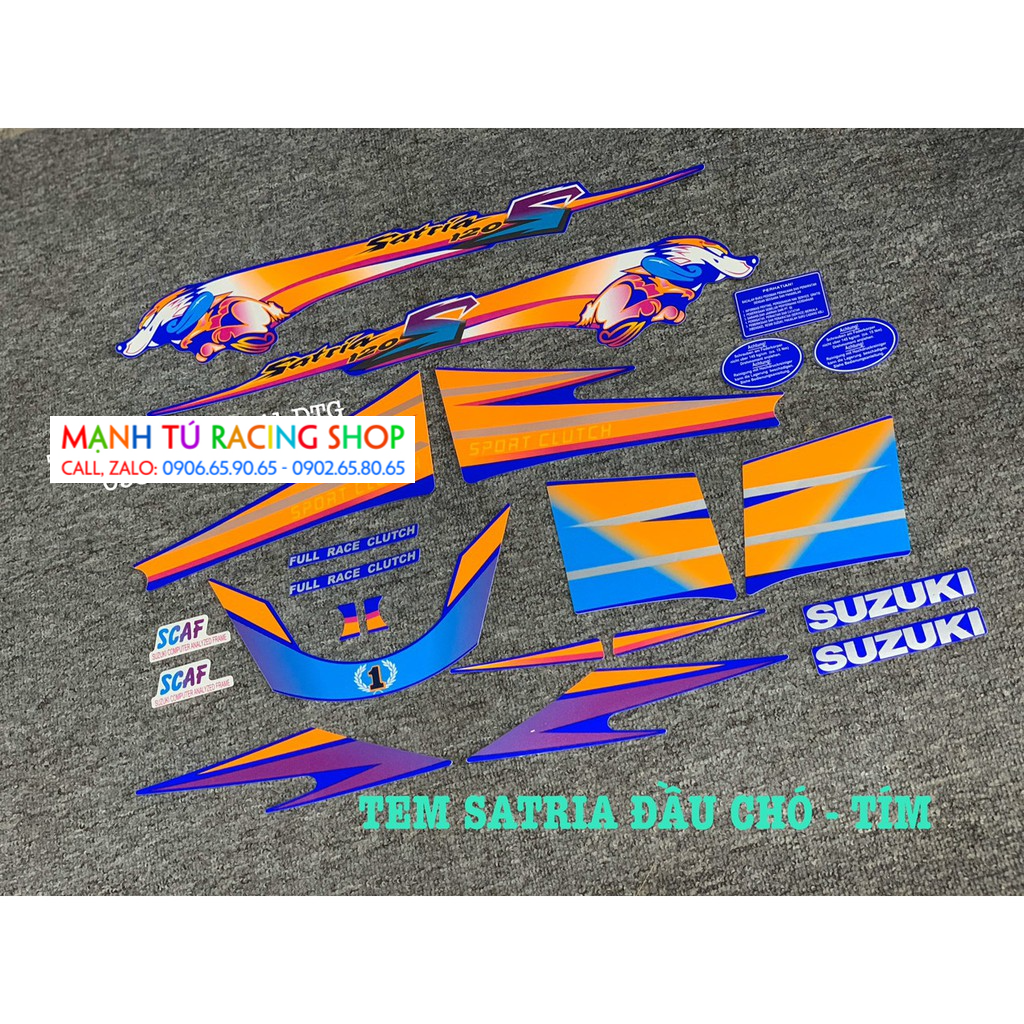 TEM SATRIA 2000 ĐẦU CHÓ - TEM 3 LỚP
