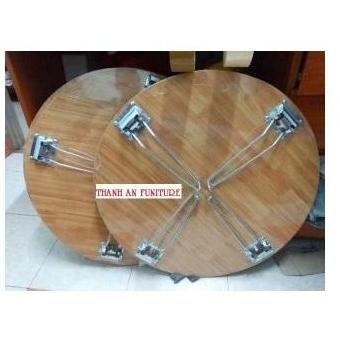 Bàn xếp tròn 60cm vân gỗ
