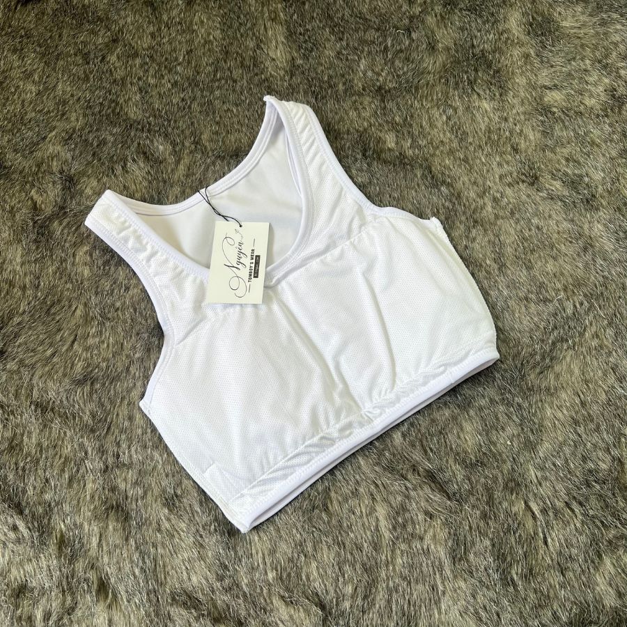 Áo Nịt Ngực Tròng Cổ Tomboy Không Gài Thể Thao Tập Gym Nữ Ba Lỗ Thun Trơn Cotton Gen Thun Viền Nhỏ Bigsize Nguyễn Nguyên