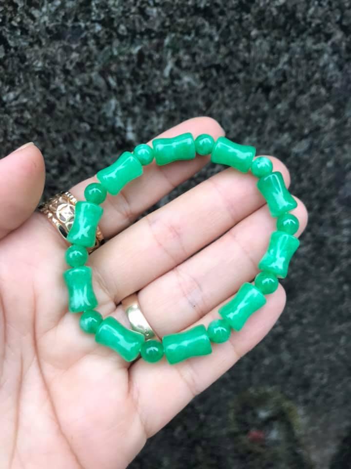 [HCM]VÒNG TAY CẨM THẠCH KIỂU ĐỐT TRÚC 8LY