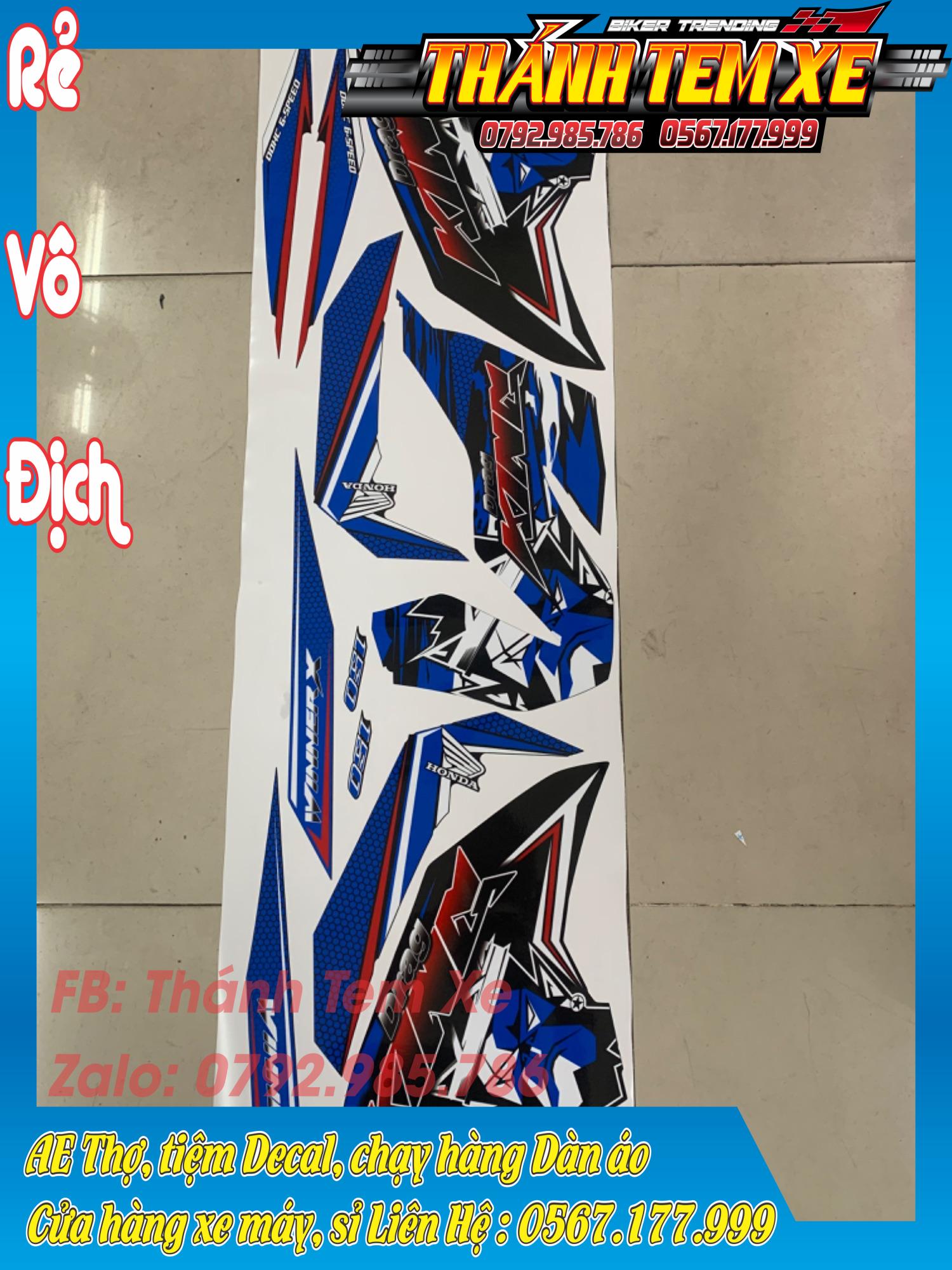 [KÈM QUÀ TẶNG] Tem rời Winner X mẫu Kingdrag xanh đen