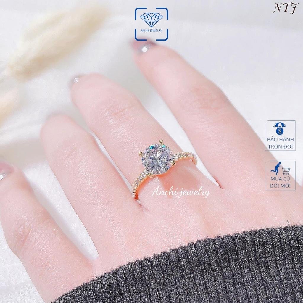 Nhẫn bạc đính đá trẻ trung, Vàng bạc an chi