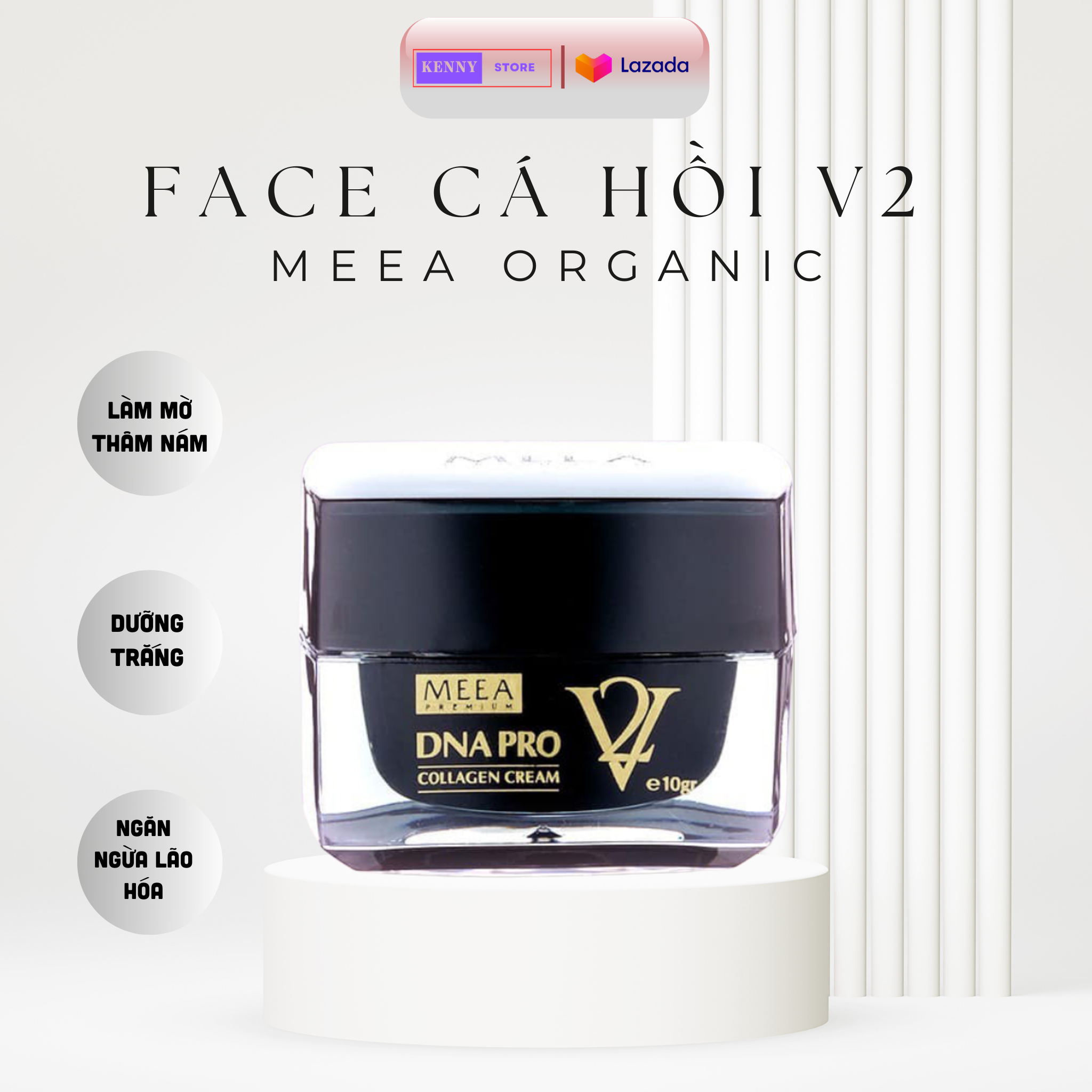 Kem Face Collagen Cá Hồi V2 Meea Và Tinh Chất [Full Size 10g và 30g]
