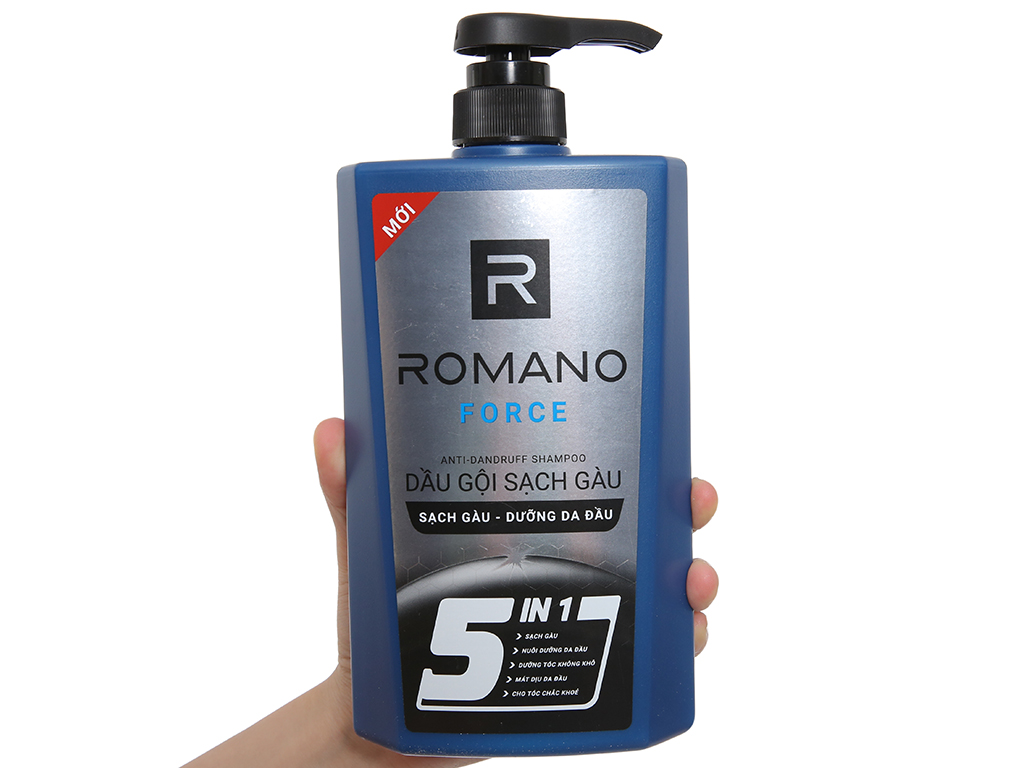 Dầu gội sạch gàu Romano Force 5 in 1 (650g)