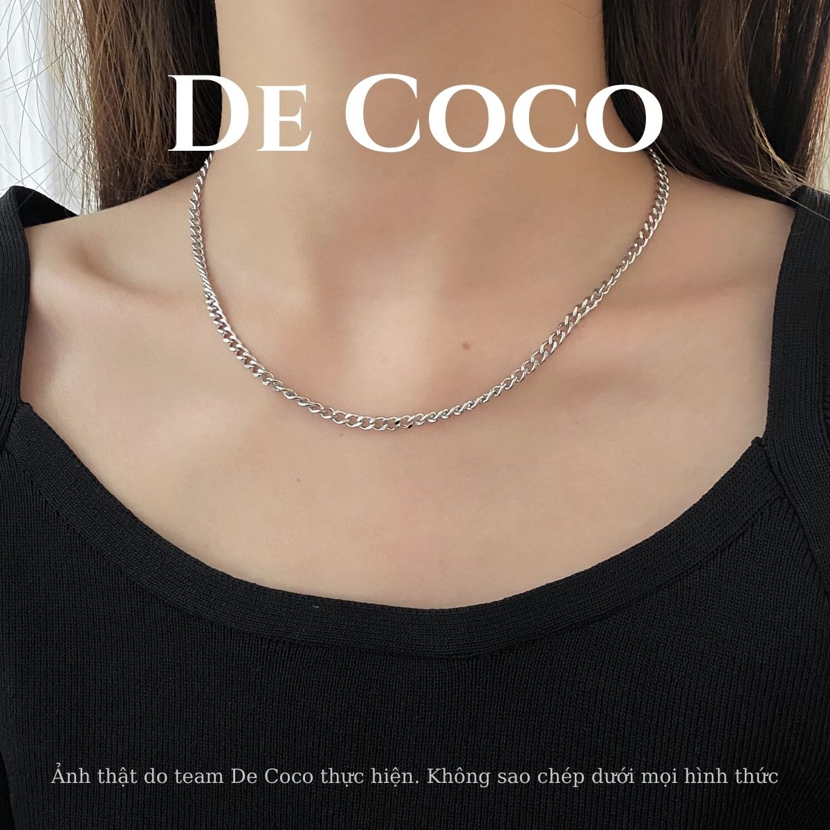 [KHÔNG ĐEN GỈ] Vòng cổ dây xích cá tính Chain De Coco
