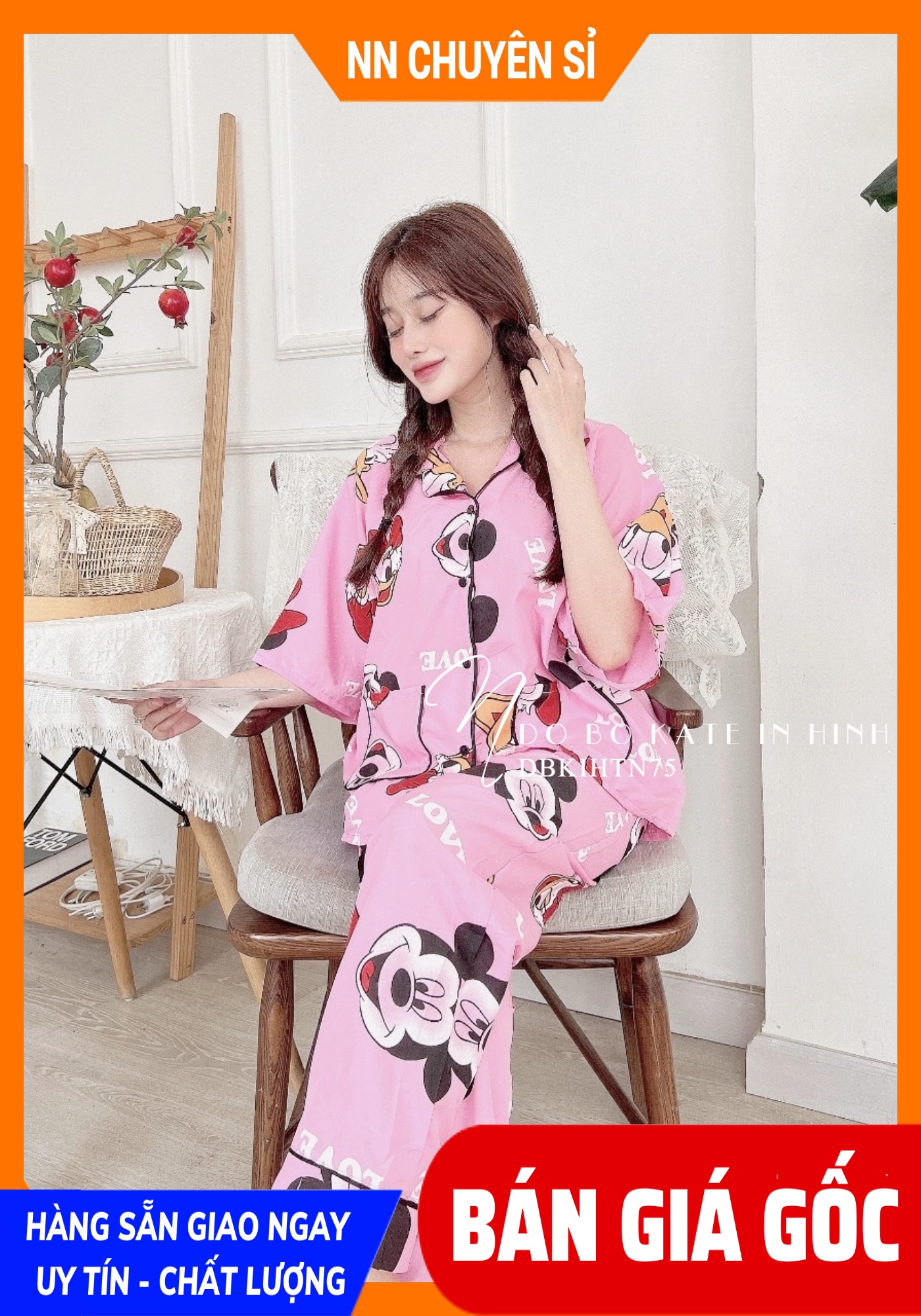Đồ bộ nữ tiểu thư mặc nhà 🛑 đồ bộ kate lụa in hình 🛑 ảnh thật 🛑 đồ bộ nữ - đồ bộ kate tay dơi 🛑 đồ bộ mặc nhà 🛑 đồ bộ bò sữa 🛑 bktihtnqd75