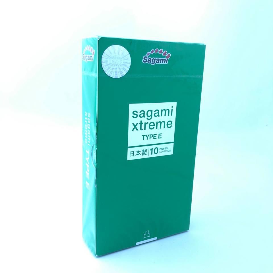 Bao cao su Sagami kéo dài qh + siêu mỏng bao cao su sagami xtreme type.... 0,02mm (hộp 10 cái)