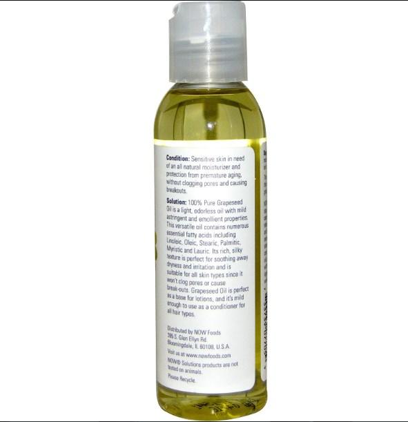 [HCM]Now Solution Grape seeds oil Dầu hạt nho 118ml