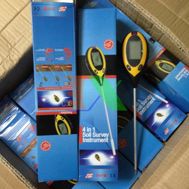 PH meter electronic, instrument pH meter soil 4 in 1, pH test strips, độ ẩm, light, temperature