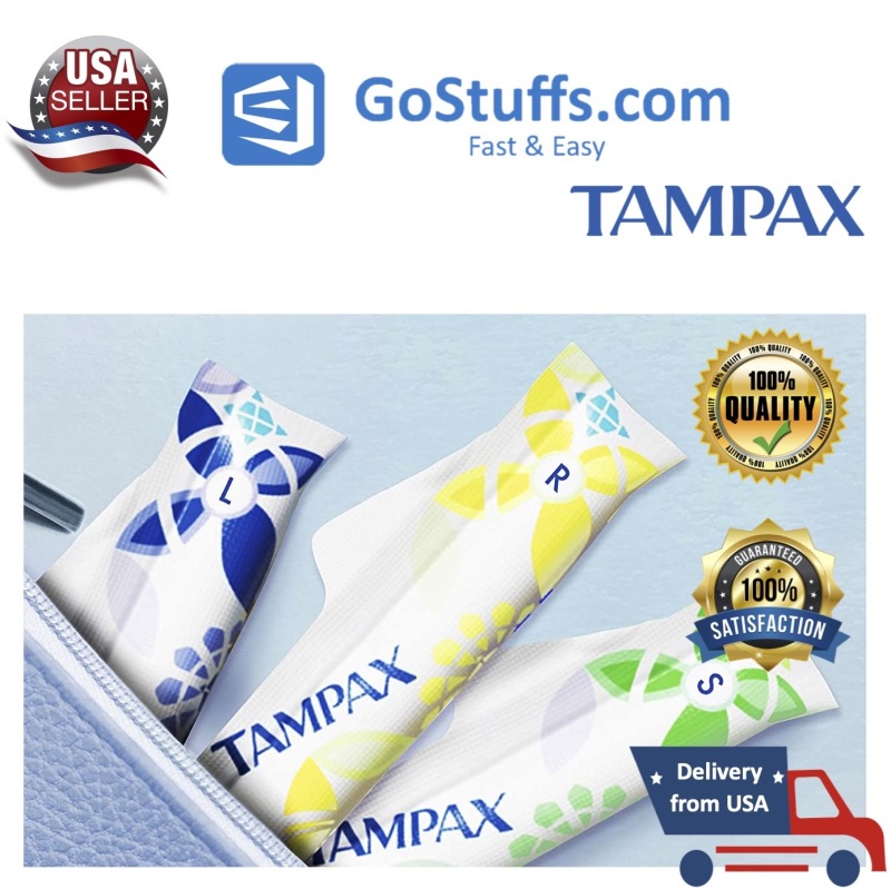 [Hàng Mỹ] Tampon Tampax Pearl siêu thấm chống tràn Regular, Super, Super Plus, Ultra có cán đẩy nhập khẩu