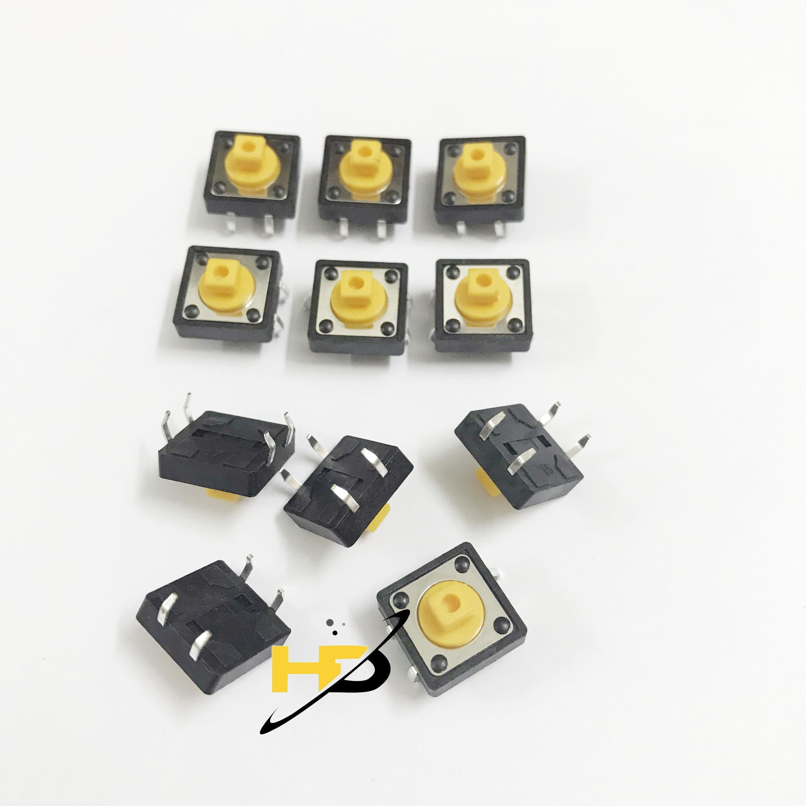 [COMBO 10 CON] Nút Nhấn, Phím Bấm Công Tắc 4 Chân 12x12x7.3mm, Linh Kiện Mới