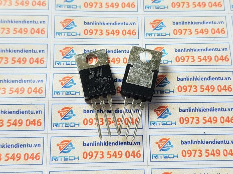 combo5 chiếc 13003 Transistor NPN 700V 1.5A TO-220 (Lưng đồng)