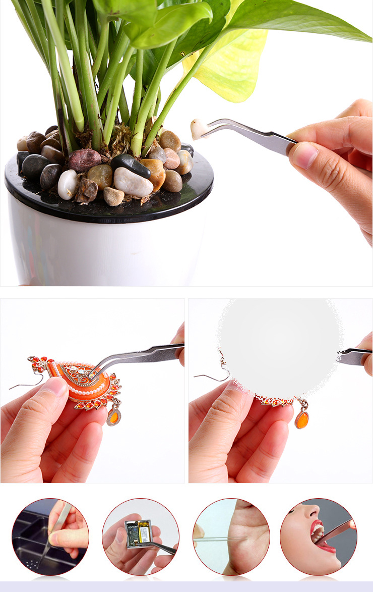 Nhíp Gắp Mi, Nối Mi - Nhíp Gắp Mụn (đầu thẳng & đầu cong)