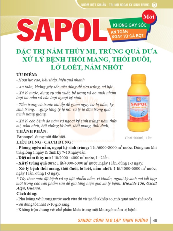 DIỆT NẤM SAPOL [MUA 10 TẶNG 1][SANDO]