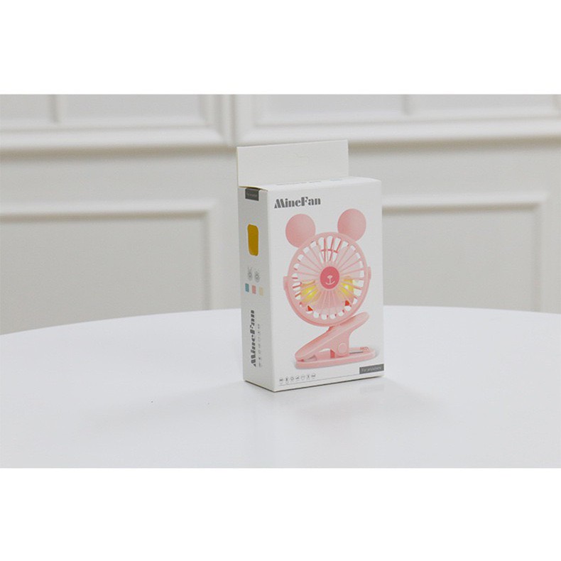 Quạt kẹp mini có đèn phát sáng