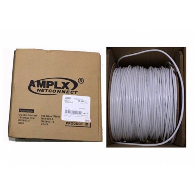 Cáp LAN AMPLX 0332/3332 CAT 5 UTP (300m, Trắng) - Cáp mạng