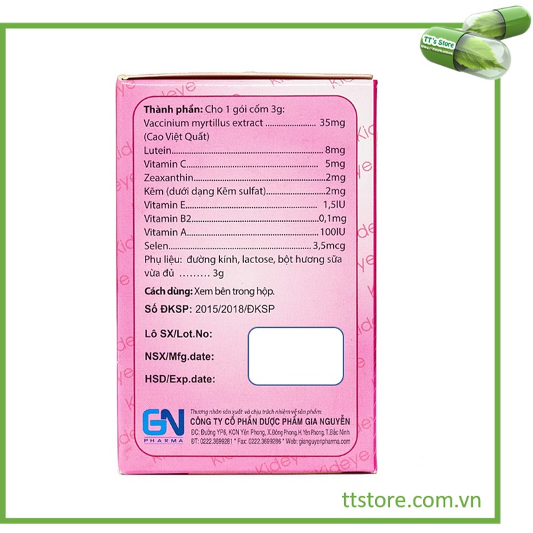 [HCM]Cốm bổ mắt trẻ em Kid Eye (Hộp 20 gói) [Kideye kids eye]