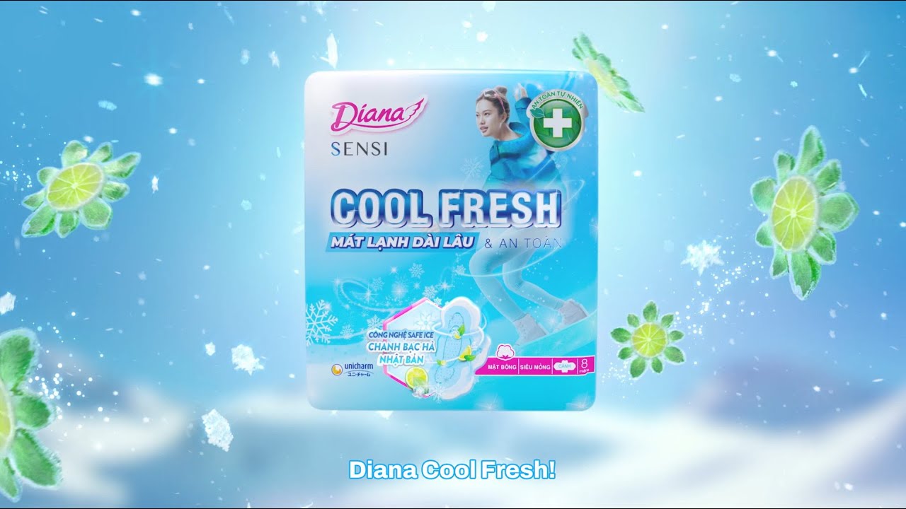 DIANA SENSI COOL MỎNG CÁNH 8MIẾNG ( LỐC 6 GÓI)