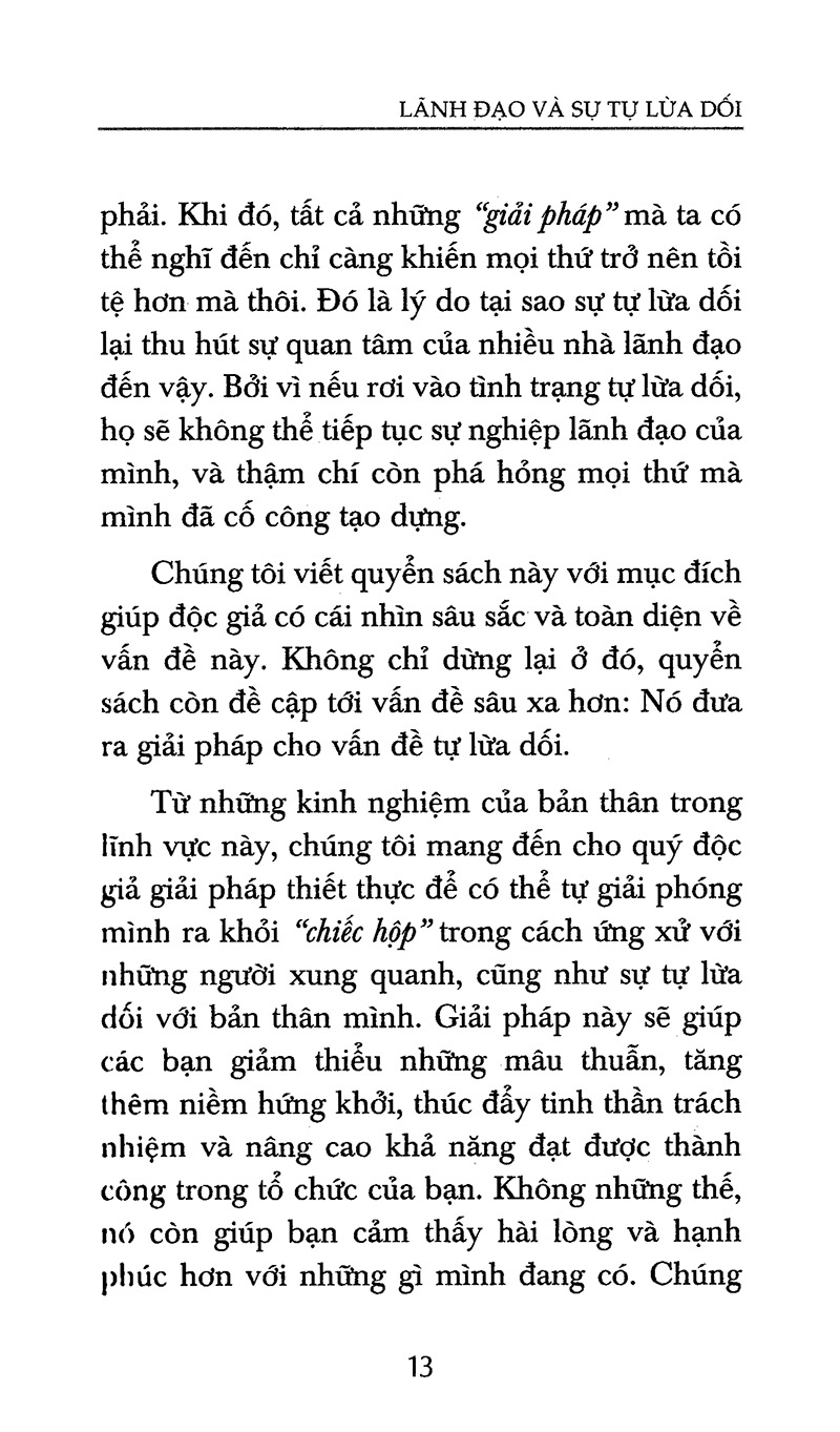 Fahasa - Lãnh Đạo Và Sự Tự Lừa Dối (Tái Bản 2018)