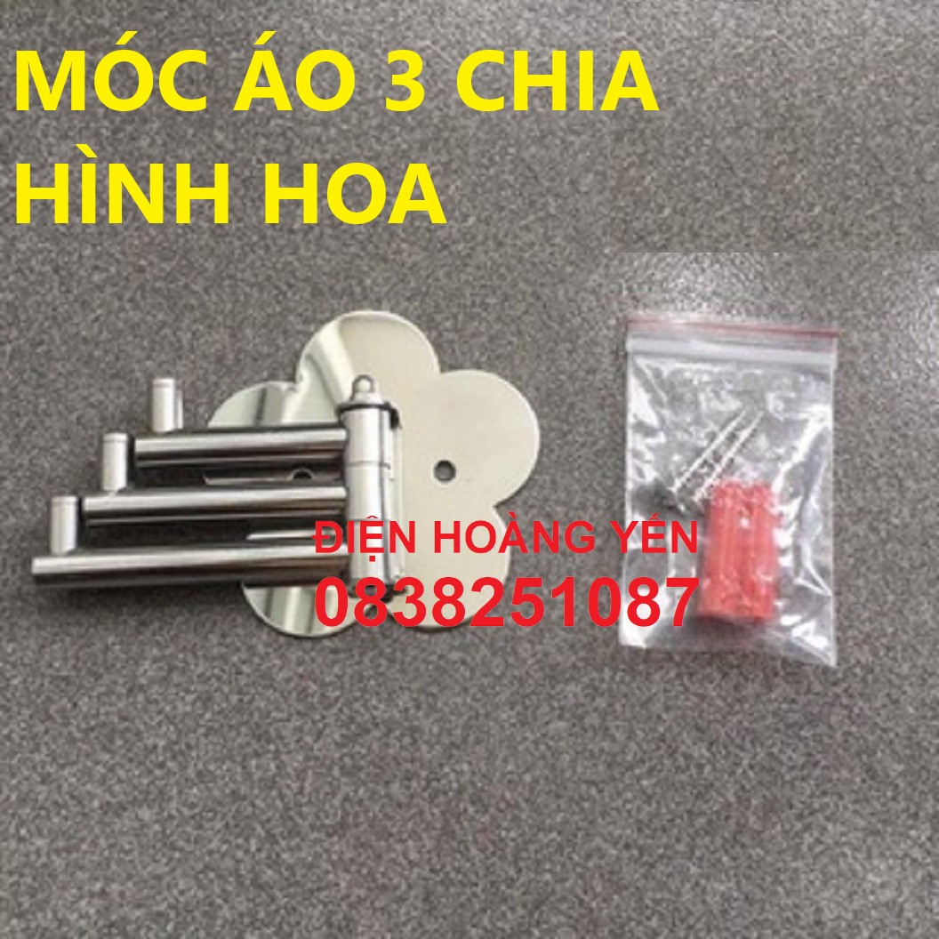 [HCM]Móc treo quần áo 3 chấu inox 304