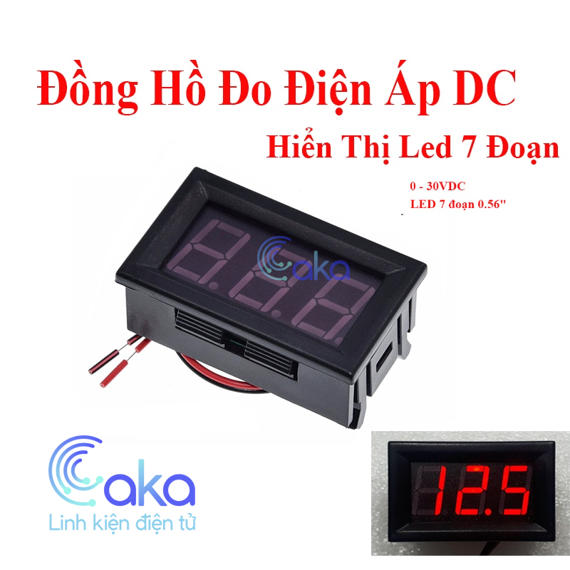 Đồng hồ led báo vôn dc, đo điện áp một chiều 0.56 inch