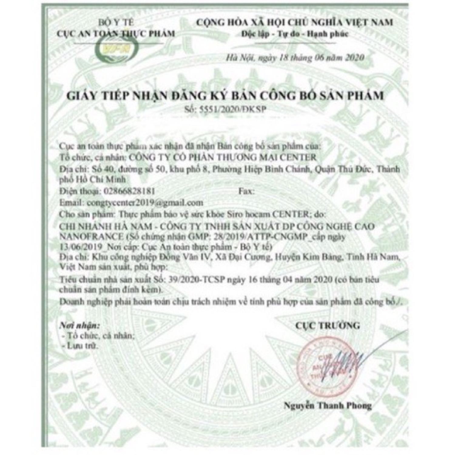 SIRO HO CẢM CENTER