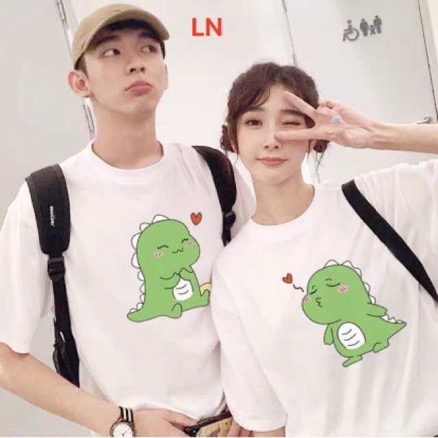Áo đôi khủng long thổi tim DAB976