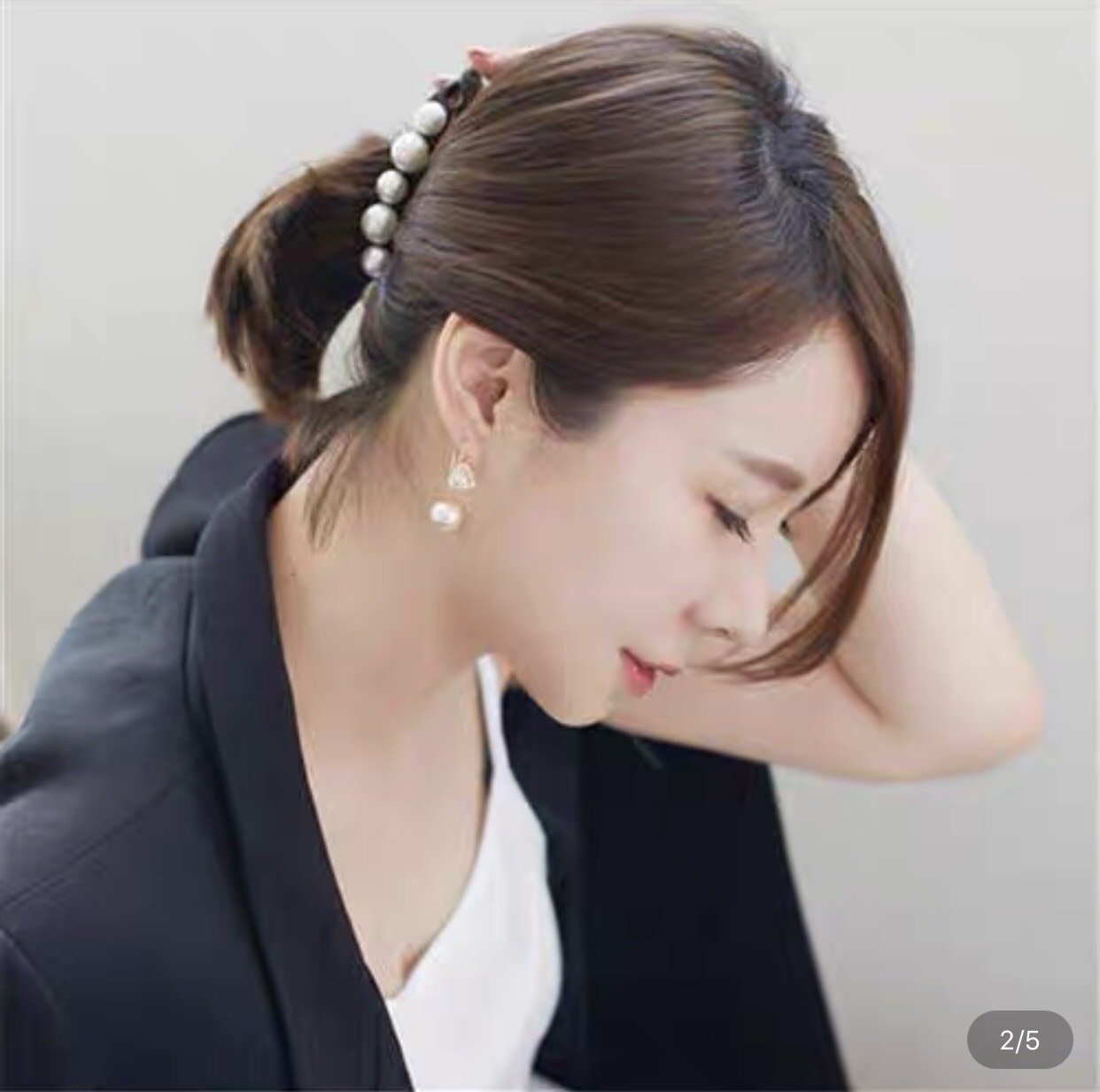 Kẹp Tóc Dọc Đính Hạt Trai Siêu Đẹp, Hàng Chất - phukienteen