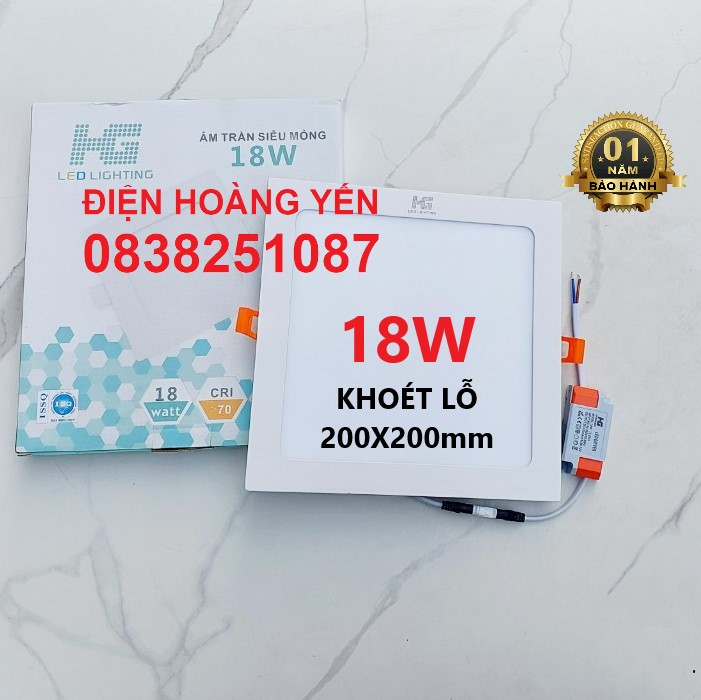 Đèn led âm trần siêu mỏng 18W HG