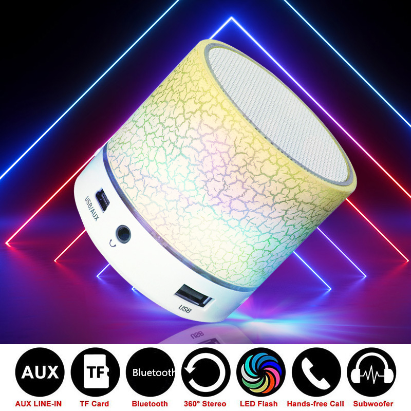 [Đồng hồ LED miễn phí] COD Mini Bluetooth LED nhấp nháy Loa Bluetooth Mini Loa di động với đèn LED Loa mini