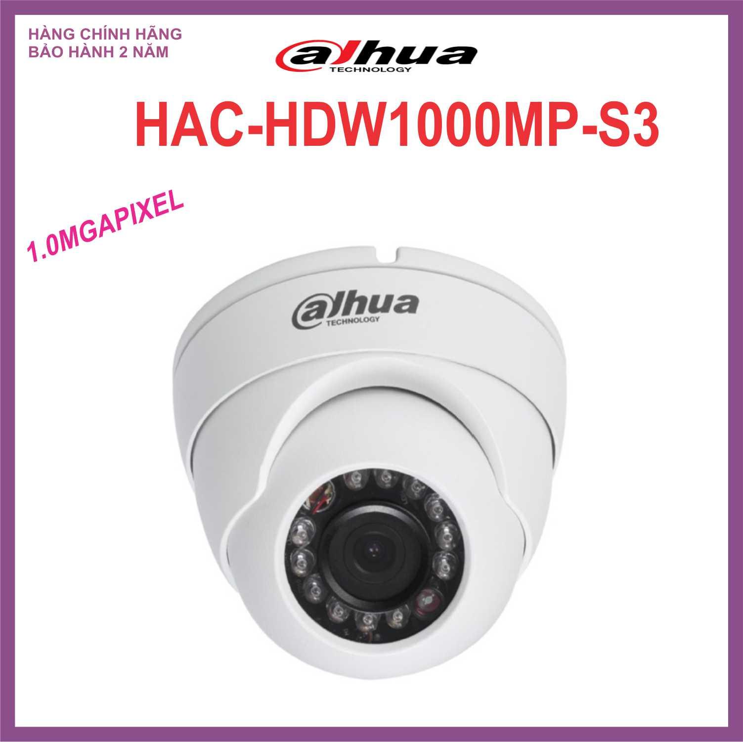 Camera HDCVI Dahua 1MP  DH-HAC-HDW1000MP-S3