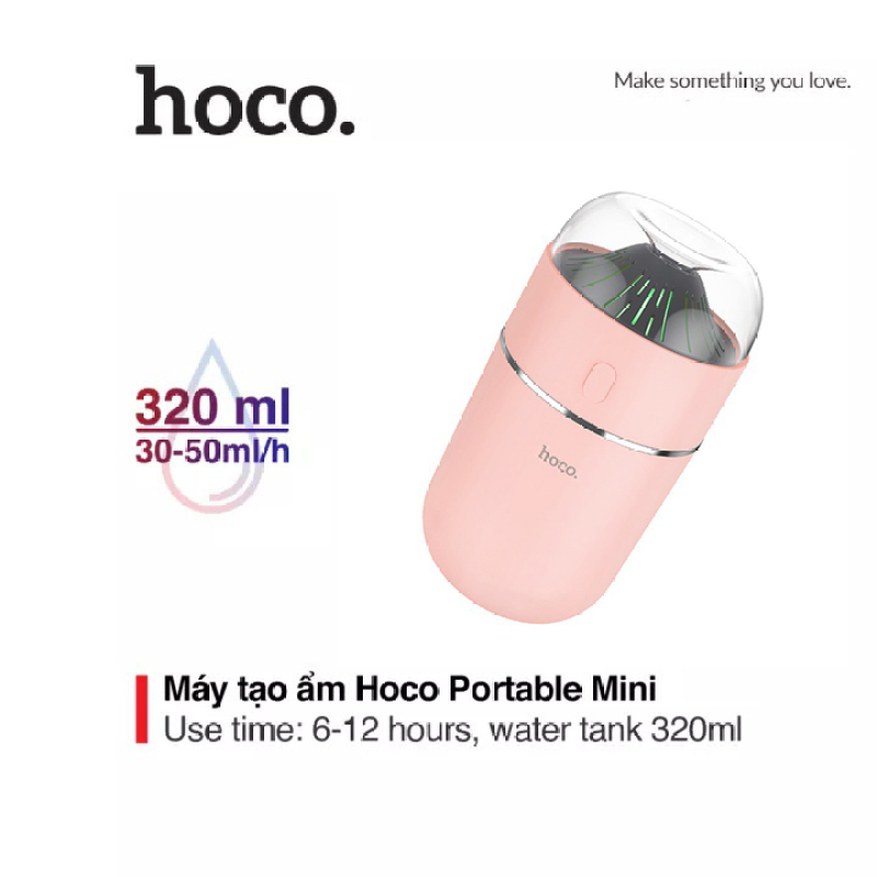 Máy tạo ẩm Hoco Portable Mini Humidifier chất liệu ABS cao cấp thời gian sử dụng 6 - 12 giờ