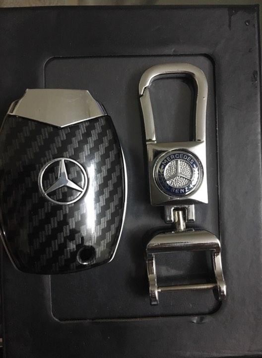 Bao da chìa khóa cacbon xe Mercedes