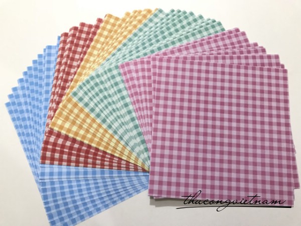 Giấy origami design paper checked designs 100 tờ