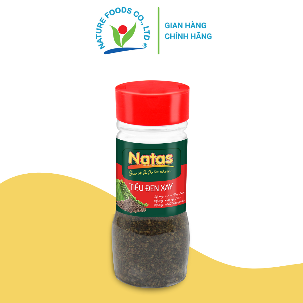 TIÊU ĐEN XAY NATAS gia vị tiện dụng (hũ 55g)